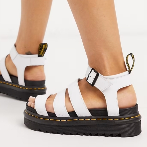 New! Dr. Martens Blaire White Leather Strap Sandals EU 38 - Picture 2 of 16